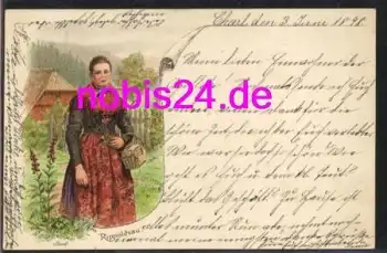77776 Rippoldsau Schwarzwald Frau in Tracht o 3.6.1898