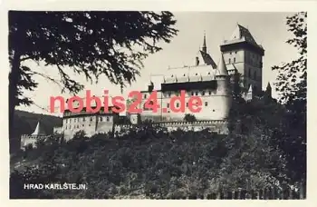 Hrad Karlstejn Burgansicht  *ca.1950