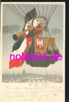 Frankfurt Main Internationale Luftschiffahrt Ausstellung Privatganzsache o 10.10.1909