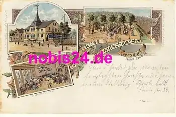 09355 Gersdorf Litho Gasthof Waldschlösschen o 1900