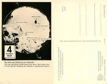 Lunik-3 Foto der Rückseite des Mondes 4.10.1959