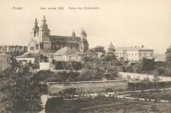 Posen Palais des Erzbischofs o 1.6.1908 Truppenübungsplatz Posen