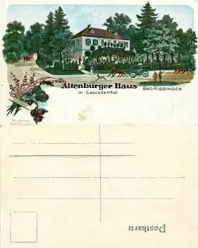 97688 Bad Kissingen Gasthof Altenburger Haus  Litho *ca.1900