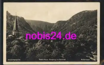 06502 Thale Kirche Bodetal  o 17.7.1953