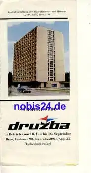 Sommerhotel Druzba Brno ca.1960 Faltblatt 6 Seiten