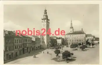 Vyskov na Morava Wischau Marktplatz o 1951