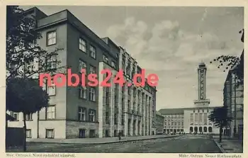 Mährisch Ostrau neuer Rathausplatz *ca.1930