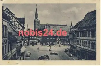 06484 Quedlinburg Markt mit Brunnen o 6.6.1946