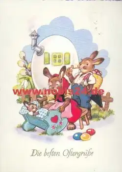 Ostern Hasenfamilie o 16.4.1962