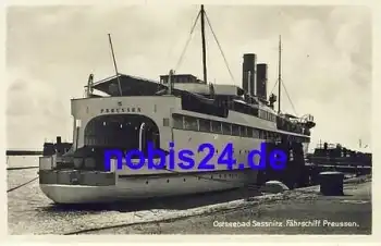 Ostsee Fährschiff "Preussen" in Sassnitz *ca.1940