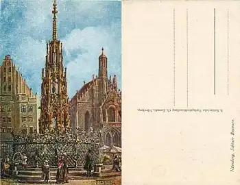 Nürnberg Brunnen Künstlerkarte Siemann  *ca. 1906