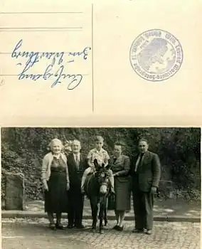 Esel an der Wartburg Eisenach *ca. 1950