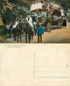 Hessische Trachten Schwälmer Brautwagen   *ca.1910