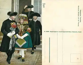 Hessische Trachten Schwälmer Brautpaar *ca.1910