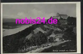 34513 Waldeck Schloss mit Edersee *ca.1930