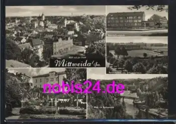 09648 Mittweida Schule Stadion Brücke o 19.2.1972