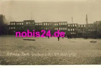 09648 Mittweida Markt Grossfeuer  18.1.1914