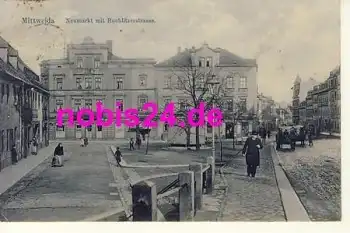 09648 Mittweida Neumarkt Rochlitzerstrasse o ca.1920