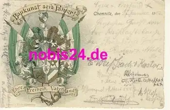 Chemnitz Baukunst seis Panier Studentica o 17.1.1903