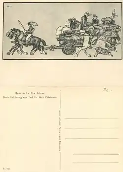 Otto Ubbelohde Hessische Trachten Künstlerkarte *ca. 1920