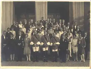 Hagen Westfalen Studentica Echtfoto mit Familie *ca. 1920