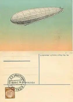 Zeppelin Landungsfahrt Görlitz Sostpl 16.7.1939