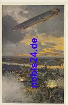 Antwerpen Luftschiff Zeppelin Künstlerkarte o 1915