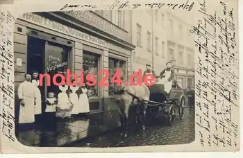 Dresden Fleisch Wurstwaren Seifert Grosse Plaunsche Strasse Echtfoto o 7.6.1907