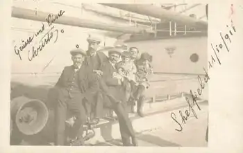 Sheffield Echtfoto an Bord eines Schiffes o 10.11.1911