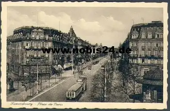 Luxembourg Place de Paris mit Straßenbahn * ca. 1930
