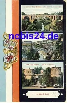 LUXEMBOURG Wappenkarte *ca.1915