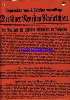 Dresdner Neuesten Nachrichten Extrablatt DNN 1914