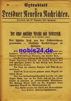 Dresdner Neuesten Nachrichten Extrablatt DNN 1914