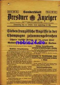 Dresden Sonderblatt 1.WK Dresdner Anzeiger 1915
