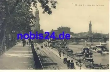 Dresden Brühlsche Terrasse vom Belvedere o 1906