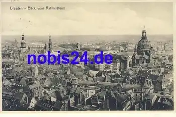 Dresden vom Rathausturm o 1944