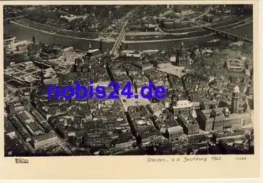 Dresden Luftaufnahme * 1950 Verlag Hahn-Foto10288