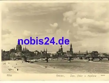 Dresden Frauenkirche Schloß Hofkirche Opernhaus + 1950 Verlag Hahn-Foto12606