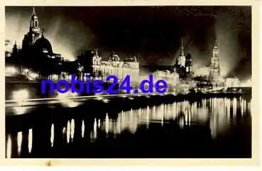 Dresden Terrassenufer bei Nacht *ca.1930