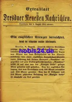 Dresden Extrablatt 1914 Dresdner Neuste Nachrichten