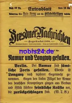 Dresden Extrablatt Dresdner Nachrichten 1914