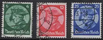 Michel 479-481 o Eröffnungssitzung des neuen Reichstages gestempelt