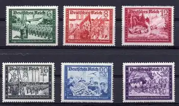 Michel 773-778 ** Kameradschaftsblock der Deutschen Reichspost