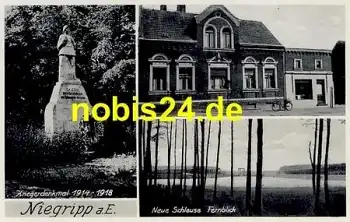 39291 Niegripp Kriegerdenkmal Schleuse  *ca.1940