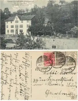 37130 Bischhausen Gasthaus Berggarten o 6.1.1920