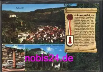 75305 Neuenbürg Schloss Kapelle Brunnen o 12.7.1971