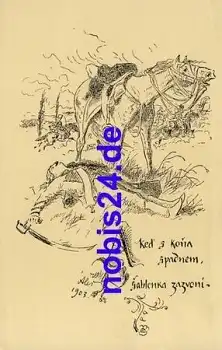 Pferd Künstlerkarte Mikolas Ales *ca.1930