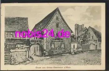 63450 Gross Steinheim Main Künstlerkarte o 4.9.1926