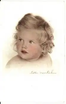 Kinderköpfer, Künstlerkarte Lotte Herrlich Serie 226/3, gebr. ca. 1930