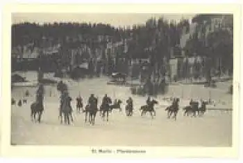 St. Moritz Schweiz Pferderennen * ca. 1920